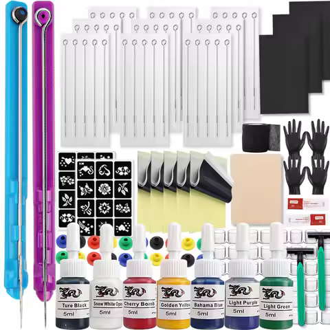 Professional Tattoo Kit DIY Hand Poke and Stick Set Tool Manual Tattoo Needle Poke Tool Body Arts Ta