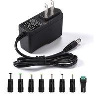 6V 2A Power Adapter Charger [AC 6 Volts 2 Amps Regulated Switching Power Supply] with 8 Interchangea