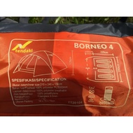 Tenda Camping borneo tendaki 4 kapasitas 4/5 orang