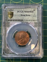 E37香港1931年一仙-MS66RD