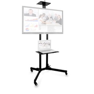 LCD LED 4K TV Monitor Portable Wheeled Trolley Mobile TV Stand LP1500 Ultra-Slim Tilt TV Bracket