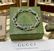 Gucci 銀色鏈條手鍊outlet