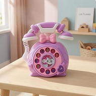 [mcfsnzwtxz1bw] Retro Toy Telephone Vintage Styled Rotary Style Toy Phone 999-102 Purple