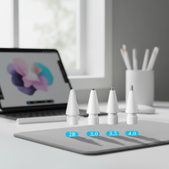 Compatible Replacement Tips for iPad Pencil 1st & 2nd Gen, 2B 3.5 4.0 Transparent Nibs  Petua Ganti 