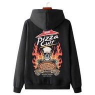 KATUN Pizza Cult 666 Hoodie Sweater Casual Unisex Cotton Hoodie | PULLOVER & ZIPPER | JUST CO DIRECT