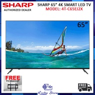 SHARP 4T-C65EK2X 65 INCH 4K SMART LED TV, FREE DELIVERY, FREE WALL BRACKET, 3 YEARS WARRANTY, 3 TICKS