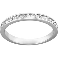 Crystal Authentic Rare White Rhodium Plated Ring, Size 5 - Hypoallergenic Fancy Jewelry Collection F