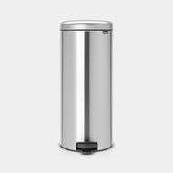 brabantia - 比利時製 30L 不銹鋼靜音緩降圓形腳踏垃圾桶 Newlcon Pedal Bin｜無印砂 H67.9 x L38 x W29.3cm 111822