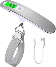 Rechargeable Digital Travel Scale with Strap for Luggage Suitcase Baggage Weighing, Weight Max up to
