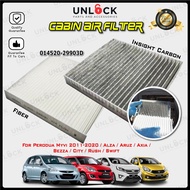 Engine Cabin Air Filte Fibre / Carbon 014520-29903D for【 Perodua Myvi Lagi Best / Axia / Alza / Bezz