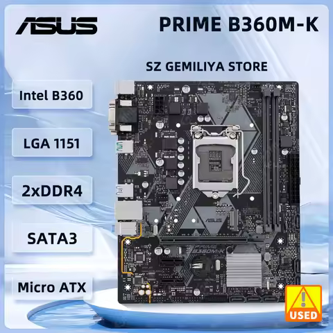 ASUS PRIME B360M-K Motherboard Intel B360 LGA 1151 DDR4 32G Micro ATX support Core i3-8100 9300 8600