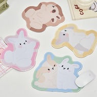 乖萌兔兔異型滑鼠墊 電競游戲辦公大滑鼠墊