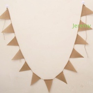 JEREMY1 Lace Bunting New 13 Flags Fabric Wedding Rustic Burlap Decor  Shabby Hessian