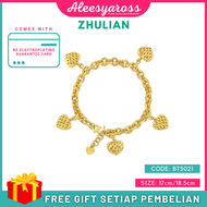 [BT5021] Rantai Tangan LOVE ZHULIAN Gold Plated Bracelet Jewellery Emas Saduran Barang Kemas