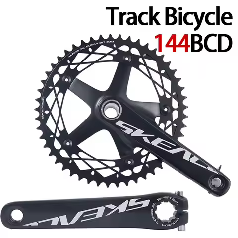 SKEACE Fixed Gear crankset track BIKE 165mm Integrated 144 BCD silver crank ultralight aluminum Allo