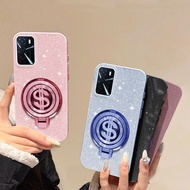 YBD Phone Case For OPPO A55 A56 A54 A53S 4G 5G A16S A16 A54S 4G Rotating USD Bracket Glitter Hard Sh