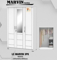 Lemari Pakaian Gamis/Long Dress 3 Pintu Marvin - Lemari Baju Full Gantungan Baju - Medan