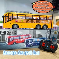Simulate Remote Control School Bus Toy For Kid RC Vehicles Bus With Light Toys Kids RC Bas Sekolah M