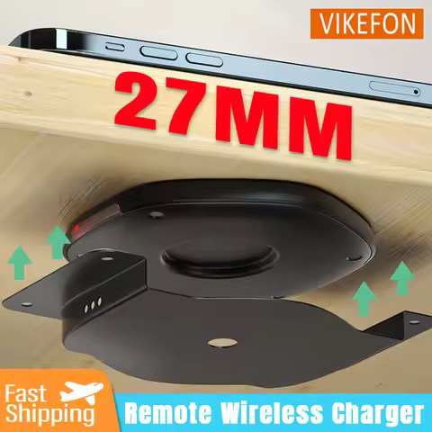 Invisible Wireless Charger 27mm Under Table Charger Furniture Fast Desk Wireless Charging Station fo
