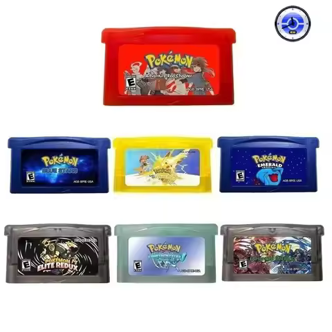 RTC English Game Cartridge Pokémon Blue Stars 4，Elite Redux， Enhanced Emerald ，GBA Flash Game Cartri