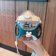 Leakproof Childrens Straw Cup Baby Drinking Water Bottle Anti-choking Kindergarten Outdoor Travel Wa