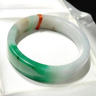 冰種 天然翡翠 緬甸 A玉 玉鐲 • 白底青翡翠方鐲