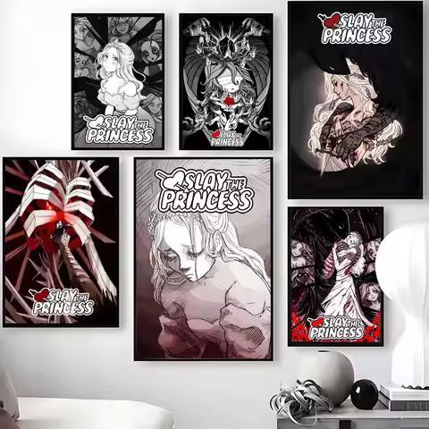 S-Slay the P-Princess AVG Poster Waterproof Self-Stick Wall Art Stickers, Removable Wall Decor for L