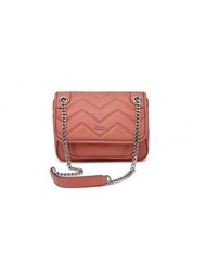 意大利品牌Cervo 珊瑚色真皮單肩包 斜揹袋 (Italy Brand Quilted Leather Shoulder bag L - Coral CS206976-04)