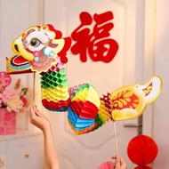 2026 Year of the Horse Children Handheld Photo Props New Year Lion Dance Dragon Dance Chinese Style 