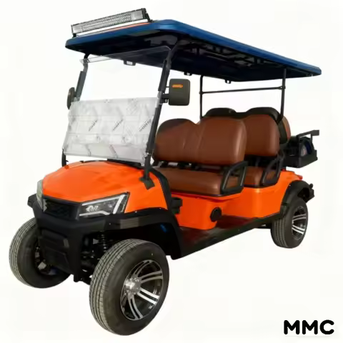 Solar 2/4/6/8 Seater 4WD Electric Golf Cart 60V 5000W 63km/h Off-Road Multi-Color Quiet Comfort Golf
