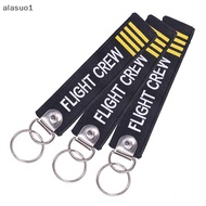 [Alasuo] Keychain Jewelry Embroidery Co-Pilot Key Chain for Aviation Gifts Luggage Tag Label Fashion