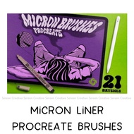 P755 Micron Liner Brushes by Easy Procreate, Fine Liner Brush Set, Sketching Brushes, Pen Brushes, S