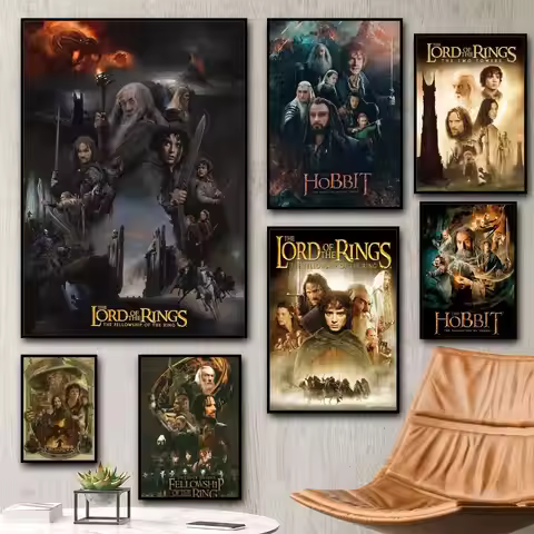 The Lord of the RingS Painting Calligraphy Canvas Poster: Crease Free Waterproof Durable All Space W