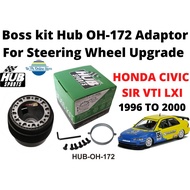 BOSS KIT STEERING WHEEL HUB ADAPTOR FOR HONDA CIVIC SIR VTI LXI 1996 TO 2000 OH-172 HIGH-QUALITY