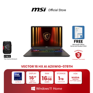 MSI NOTEBOOK VECTOR 16 HX AI A2XWIG-078TH | 16" QHD+ | Intel Core Ultra 9 | NVIDIA GeForce RTX 5080 