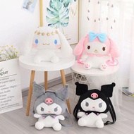 Squishmallow Sanrio Plush Toy Backpack Kawaii Kuromi My Melody Cinnamoroll Stuffed Bag Doll Fluffy A