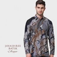 ORIGINAL Jayashree Batik Slimfit Argya Brown Kemeja Batik Pria Lengan