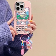 Cute Scooter KT Cat Case For OPPO A15 A15S A16K A16E A16 A16S A17 A17K A1K A31 A8 A36 A76 A96 A38 A1