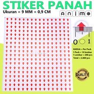 MERAH HIJAU RED ARROW STICKER blue arrow GREEN ARROW black arrow YELLOW ARROW 9 MM = 0.9 CM