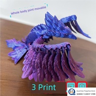 Model haiwan simulasi percetakan 3D Phoenix dengan sayap seluruh badan boleh bergerak budak lelaki p