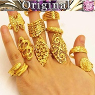 916 gold ring female wild ring temperament gold peacock ring opening adjustable jewelry jewelry