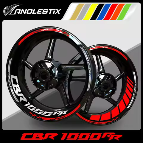 AnoleStix Reflective Motorcycle Wheel Sticker Hub Decal Rim Stripe Tape For Honda CBR 1000RR 2024 20