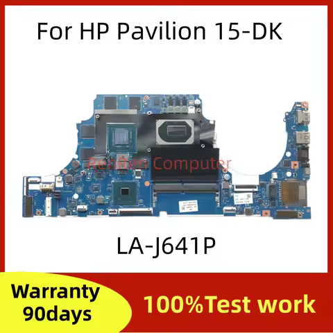 GPC52 LA-J641P For HP Pavilion 15-DK TPN-C141 Laptop Motherboard with i5-10300H i7-10750H CPU GTX165