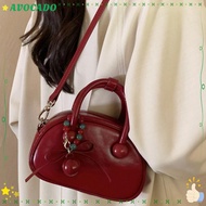 AVOCAYY Underarm Bag, Retro Cherry PU Leather Shoulder Bag, Trendy Christmas Gift Large Capacity Des