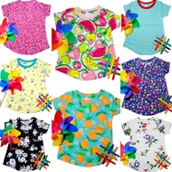 SHIP NOW 8 SEASON FLORAL GIRLS TSHIRT 1-6Y TSHIRT GIRL TAG SIZE 1-6Y TEES TOP TSHIRT BUDAK KIDS WEAR
