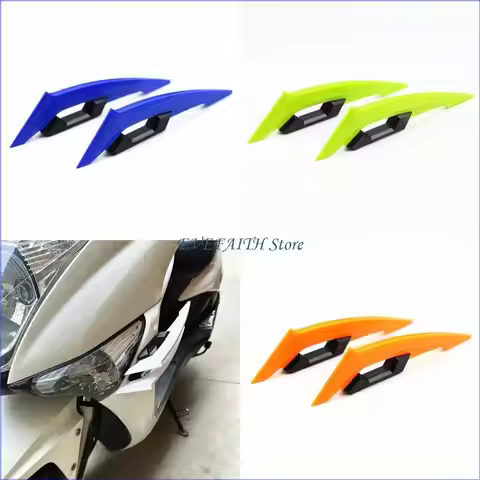 124B Motorcycle Aerodynamic Spoiler Wing 1 Pair Universal Adhesive Sticker