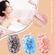 2in1 Double Sided Bath Gloves Bath Rubbing Mud Bath Towel Accessory Wipe I8h4