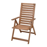 NÄMMARÖ 戶外躺椅, 折疊式 淺棕色, 59.5x71.1x105 公分