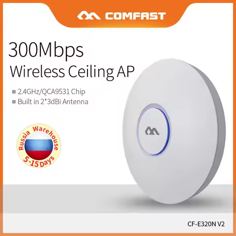 COMFAST 2*3dBi Antenna Indoor Wireless Router 300Mbps Coverage Ceiling AP Access Point 48V POE Wifi 