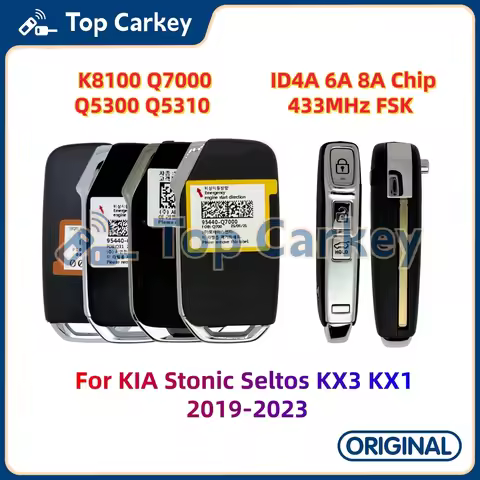 TopCarkey K8100 Q5300 Q5310 Q7000 Q7100 Original Remote Key ID4A ID6A ID8A Chip 433MHz for KIA Stoni